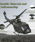 UH-1 Huey RC Helicopter With Auto Hover Dope Collectible 1/27 Scale Desk Model with nylon composite blades and CNC swashplate
