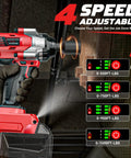 Half Inch Cordless Impact Wrench Bare Tool Compatible With Milwaukee 18V Batteries High Torque 950 Ft Lbs Electric Impact Gun