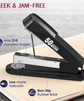 Beefy Heavy Duty Metal Stapler 50 Sheet Capacity With 1750 Staples And Stapler Remover Full Strip Desk Stapler No Jam Non Slip