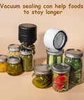 Electric Mason Jar Vacuum Sealer Kit Game Changing With Ten Lids Included Automatic Seal For Fresh Pantry Staples Perfect For Salads