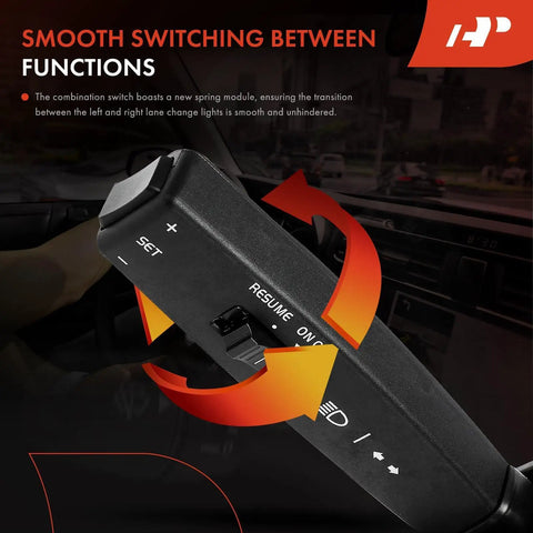 Volvo VNL VN Turn Signal Switch Multi Function for 2005 to 2012 Trucks with cruise control and light beam change