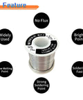 Stained Glass Solder Wire 60/40 No Flux Core For Copper Foil Tiffany Lamps And Glass Repairs, 3.0mm Diameter, 16oz Spool