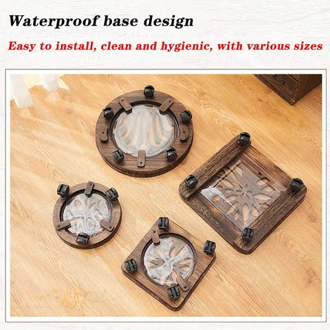 Real Pine Wood Plant Dolly With Heavy Duty Roll Casters And Waterproof Base For No Sweat Moving Indoor Outdoor Flower Pots Up To Two Hundred Pounds Superb Ride