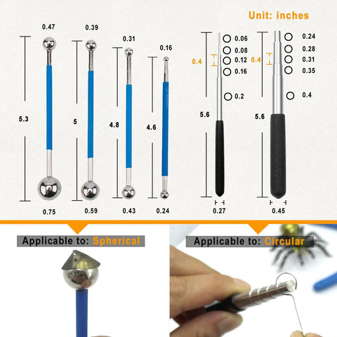 3D Metal Puzzle Tool Kit For Adults, 28 Piece Stainless Steel DIY Model Tools Set with measuring guide and application tips