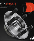 Front And Rear Wheel Bearing And Hub Assembly Kit For Dodge Charger 2006 Through 2009 Magnum 2005 Through 2008 And Chrysler 300 2005 Through 2009 RWD Five Lug shown with 5 bolts
