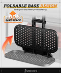 Image of a foldable base design for No Drill Golf Cart Rear Seat Bag Holder Foldable And Adjustable Space Saver Fits Grab Bars.