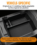 Subaru Forester Center Console Organizer 2025 2026 ABS Armrest Tray Insert installed view with compartments and non-slip liner