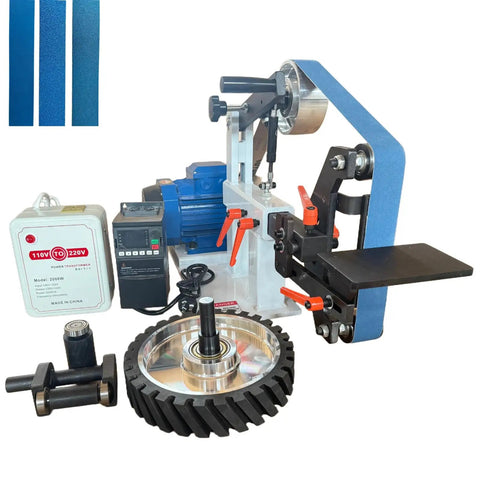 Beefy 2x72 Inch Belt Grinder Sander With Variable Speed Drive 1500W 2HP Motor Includes 3 Grinding Tool Sets And 3 Zirconia Corundum Sanding Belts