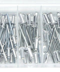 Five Set Aluminium Blind Rivets Kit With Dome Head Pop Rivets In M3.2 M4 And M4.8 Sizes For Quick Solid Fastening in plastic case