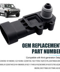 Rock Solid Fuel Tank Pressure Sensor With High Temp Resistance For Vapor Vent Port Setup Compatible With Oem 16238399 9377680 Plug And Play Black Replacement close-up for vehicles.