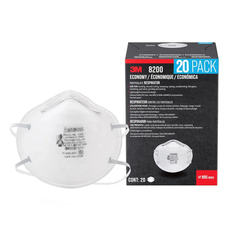 N95 Sanding And Fiberglass Respirator 20 Pack For Dust From Sanding Grinding Sawing And Insulating Particles With Adjustable Nose Clip And Proprietary Filter Tech For Breezy Breathing