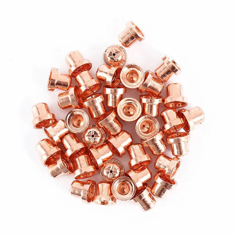 Super Durable 100 Pcs Plasma Cutter Consumable Kit With High Quality Tips Electrodes Nozzles For Pt31 Cut40 Cut50 Machines copper nozzles in various angles