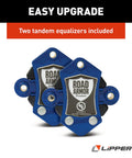 Lippert Road Armor tandem-axle trailer equalizers, blue, two-pack, shock-absorbing, 3,500–8,000 lb capacity