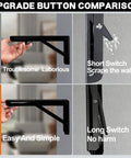 Heavy Duty Folding Shelf Brackets 12 Inch 2 Pack Wall Mounted Drop Down Table comparison of button upgrades for ease of use.
