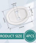 Stop The Door Clank Forever With These Heavy Duty White Silicone Door Latch Covers 4 Pack size dimensions 3.54 x 2.83 inches.