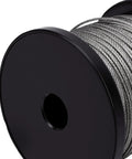 Close-up of 1.5mm 304 stainless wire rope spool, part of 1.5mm 304 Stainless Wire Rope 100m Kit With 100 Aluminum Crimping Sleeves For Outdoor Hanging