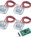 Four Pack 50Kg Load Cell Weight Sensor Half Bridge Kit With HX711 Amplifier Module For Arduino DIY Scale Projects And Multi Range 50 100 150 200 Kg For Home Workshop And DIY Crew Use.