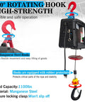 All In One 3 In 1 Electric Portable Hoist Winch 1500W Heavy Duty Lift with 360-degree rotating hook and wire control