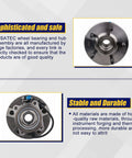 Rear Wheel Bearing Hub Assembly 512229 For 2005 2006 Chevrolet Equinox 2006 Pontiac Torrent 2002 2007 Saturn Vue With Four Wheel ABS Five Lug Replacement in close-up view