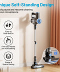 Cordless Vacuum Cleaner With Self Standing Design And LED Display 6 In 1 Rechargeable Upright Vacuum for home use.