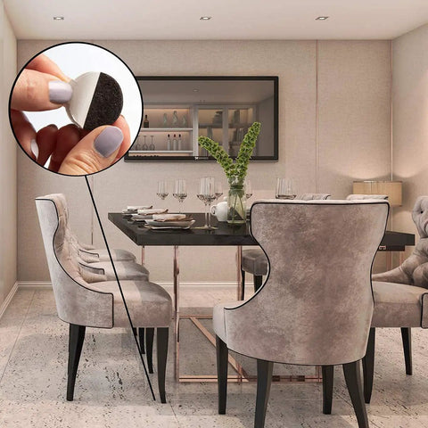 Self Sticky Furniture Glides For Carpet And Hardwood Floors, Heavy Duty Slide Pads To Move Couches And Tables Smooth As Butter Without Scratching Ground Or Breaking A Sweat, Pack Of Twenty, close up of a circular pad.