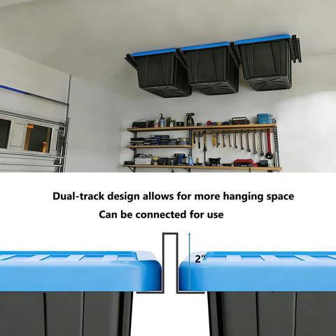 Heavy Duty Overhead Garage Storage Racks 10 Pack Adjustable Ceiling Bin System Tough As Nails Metal Ceiling Rails