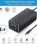 30V AC Adapter Charger For Medicool Pro Power 20k And Pro Power Flex PPFLEX Portable Electric Nail Drill File Machine Replacement Power Supply Cord Compatible With YS04 3001000 YS04 3001000D YS043001000 showing the charger and plug