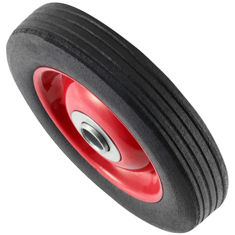 Ironclad 6 X 1.2 Inch Solid Rubber Flat Free Tires 5 Pack Hand Truck Wheel Replacement with Ball Bearings 5/8 Inch Axle 350 Lb Capacity Smooth Operator Roll Bulldog Tough Build for Daily Grind