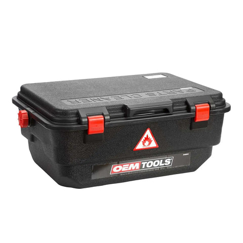 Heavy Duty Portable Parts Washer, 4 Gallons Per Minute Electric Shop Cleaner, 2 To 4 Gallon Tank, Compact Wheeled Auto Grease Banger with secure lid.