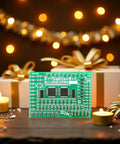 DIY SMD SMT Practice Board For Soldering Skill Training Kit With Clearly Labeled Electronics Components on festive background