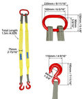 Heavy Duty Two Leg Bridle Web Sling With 4.92 Foot Length And 13227 Lb Capacity For Safe Lifting And Rigging In Construction Warehousing
