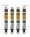 Beefy Aluminum Threaded Shock Absorbers Oil Dampers 4Pcs Set For 1/12 Mini Crawler And 1/18 RC Crawler Cars TRX4M TRX4MT Upgrade Parts In Gold 65mm