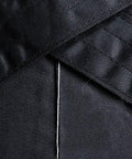 Close-up of Men's Kendo Aikido Hapkido Hakama Pants For Martial Arts Training, Dope Cotton Dojo Uniform, Black XL 180