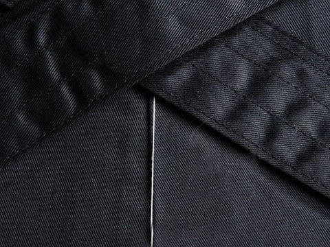 Close-up of Men's Kendo Aikido Hapkido Hakama Pants For Martial Arts Training, Dope Cotton Dojo Uniform, Black XL 180