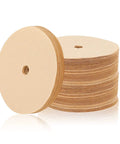 Stack of unbleached 3.75 inch percolator coffee filter discs, 200 count, disposable brown paper, fits all percolators around 3.75 inches