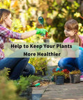 Mother and daughter gardening with Soil Moisture Meter For Plants, Easy Plant Water Meter And Hygrometer, No Battery Needed visible.