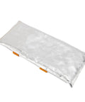 Heavy Duty Welding Hand Pad Heat Glove Protector with aluminum back and double layer PU leather shown top view
