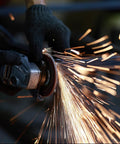 10 Pack 9 Inch Aluminum Oxide Grinding Wheels For Metal And Stainless Steel, Depressed Center Discs, in use on angle grinder