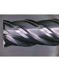 Carbide square-end milling cutter, 1/4 in shank, 4-flute design.