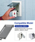 Slick Smoky Clear View Electrical Outlet Box Covers Type 3r Wet Location Enclosure 4 Pack shown on recessed box.