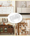 Four Pack White Plastic Drawer Slide Brackets With Complete Hardware For Silky Smooth Gliding Easy Peasy Installation Heavy Duty Furniture Repair And Cabinet Track Replacement System with furniture backgrounds.