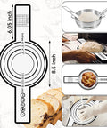 All In One Sourdough Starter Kit For Home Bakers With 11 Inch Oval And 9 Inch Round Silicone Banneton Baskets, 24oz Starter Jar