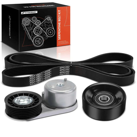 Serpentine Belt Drive Kit For 4.0L V6 Ford Explorer Sport Trac Ranger Mazda B4000 Mercury Mountaineer All In One Replacement