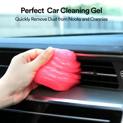 Car Cleaning Gel Putty For Interior Detailing And Quick Cleanup That Reaches Cracks And Crevices To Extract Dust And Debris A Handy Go To Interior Cleaner Tool For Car Enthusiasts pink gel putty cleaning dashboard vent