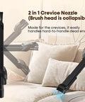Powerful Cordless Handheld Vacuum Cleaner With 16000 Pa Suction And Brushless Motor crevice nozzle attachment