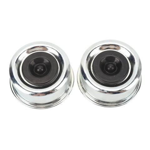 2.44 Inch OD Trailer Axle Dust Cap Kit With Two Rubber Plugs And Bearing Grease Caps For Boat Trailer Wheel Hub 5200 And 6000 Lb Axles Heavy Duty Galvanized Steel Rust Resistant Seals