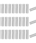 40 Pack 3x12 Mm Dowel Pins In 316 Stainless Steel For Metal And Wood Projects, Cylindrical Shelf Support Pins Displayed Horizontally