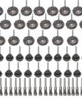 60 Piece Wire Brush Set For Rotary Tools Stainless Steel Wire Wheels With Pen Brushes Built Tough For Rust Paint Grime And Scale Removal In Tight Spots Perfect For Detail Cleaning, showing assorted brush shapes.