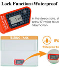 Durable Vibration Hour Meter For Small Engines Red IP68 Waterproof Tracks Run Time With Non Resettable Total Hours And Resettable Job Timer No Wire Vibration Monitoring For Heavy Duty Equipment, red vibration meter in waterproof test tank