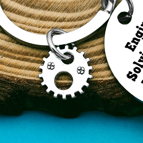 Engineering Student Keychain Gift For Engineers And Builders Mechanical Theme Construction Nerds Graduation Teacher Appreciation